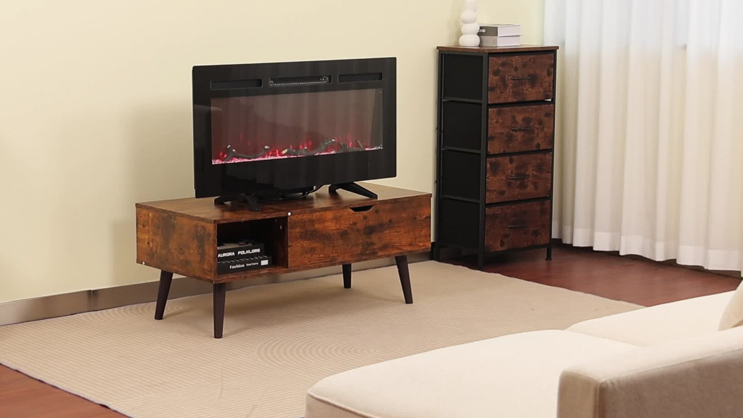 Multifunctional Electric Fireplace 3 Sizes Adjustable Electric Fireplace - Classic Black, Multiple Functional Modes - Suitable For Winter Atmosphere