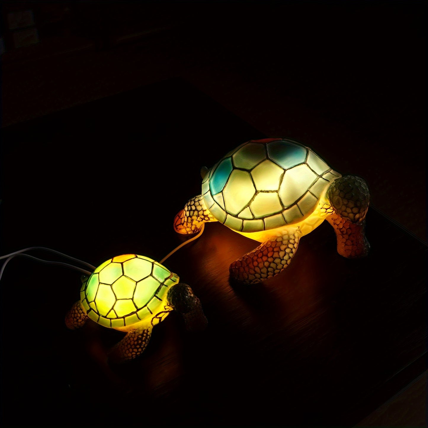 1pc Classic Turtle LED Light, USB Powered Resin Cartoon Animal Figurine, Versatile Room Decor, Festive Ambiance for Christmas, Halloween, Easter, Hanukkah, Thanksgiving - Cute Desk Lamp