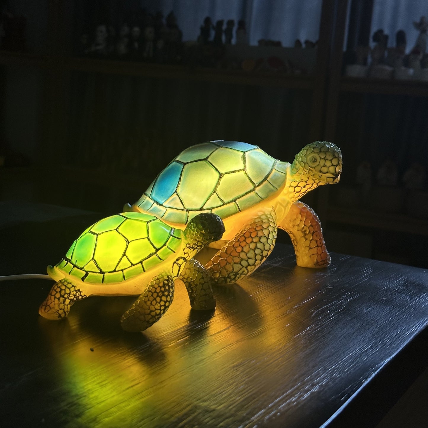 1pc Classic Turtle LED Light, USB Powered Resin Cartoon Animal Figurine, Versatile Room Decor, Festive Ambiance for Christmas, Halloween, Easter, Hanukkah, Thanksgiving - Cute Desk Lamp