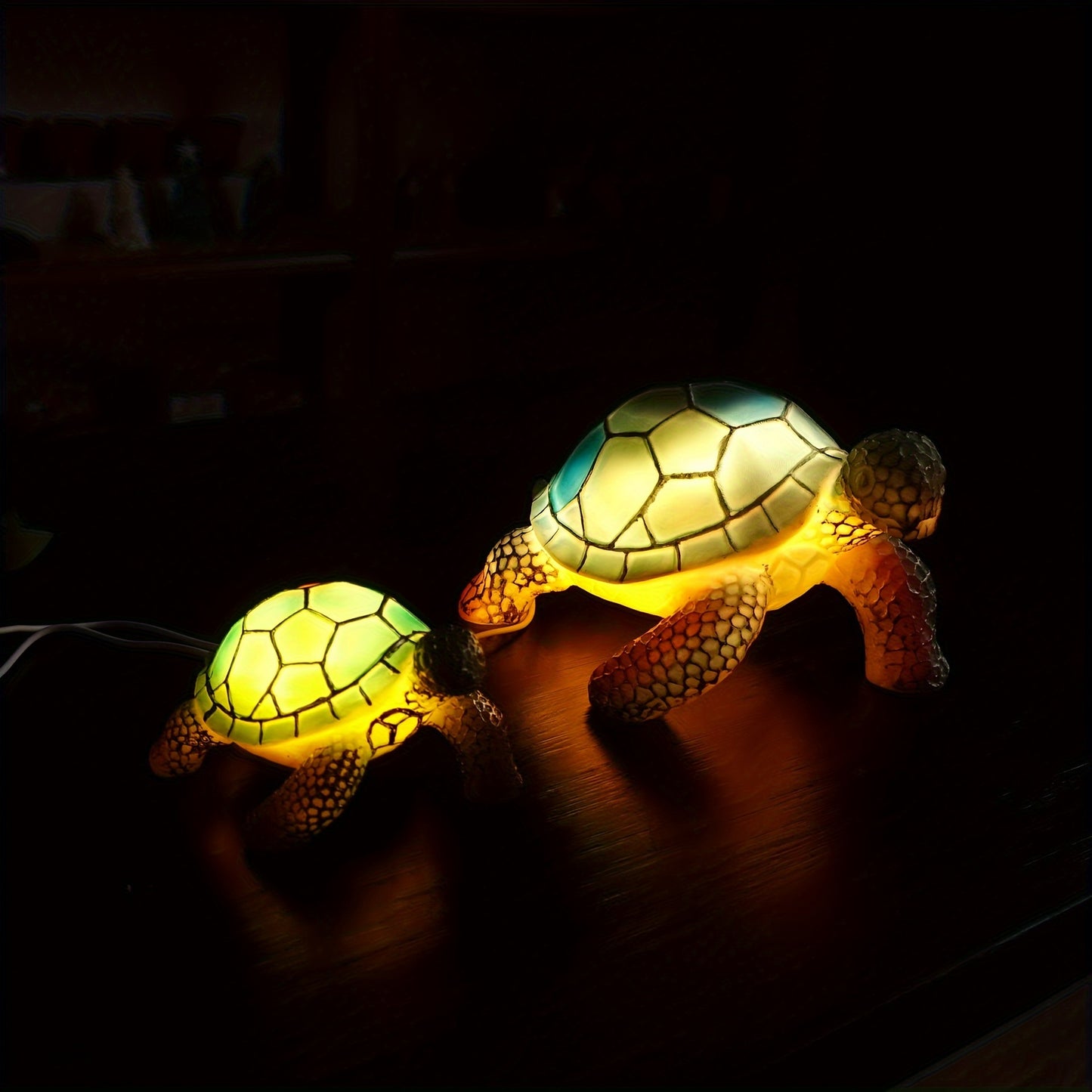 1pc Classic Turtle LED Light, USB Powered Resin Cartoon Animal Figurine, Versatile Room Decor, Festive Ambiance for Christmas, Halloween, Easter, Hanukkah, Thanksgiving - Cute Desk Lamp