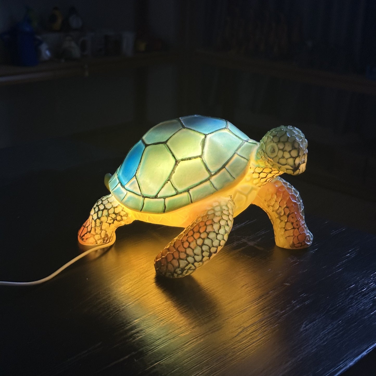 1pc Classic Turtle LED Light, USB Powered Resin Cartoon Animal Figurine, Versatile Room Decor, Festive Ambiance for Christmas, Halloween, Easter, Hanukkah, Thanksgiving - Cute Desk Lamp
