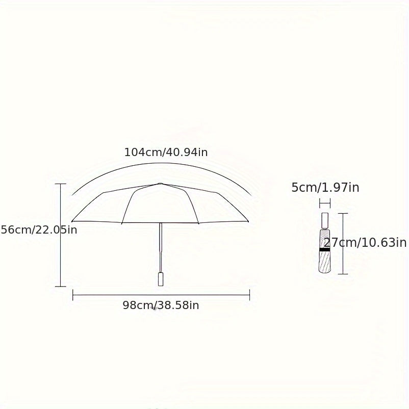 Stylish & Compact UV Protection Folding Umbrella - Cartoon Dinosaur Design, Sun & Rainproof, Manual Open, 8-Rib Durability, 190T Impact Cloth, Plastic Handle - Perfect for Students & Outdoor Activities
