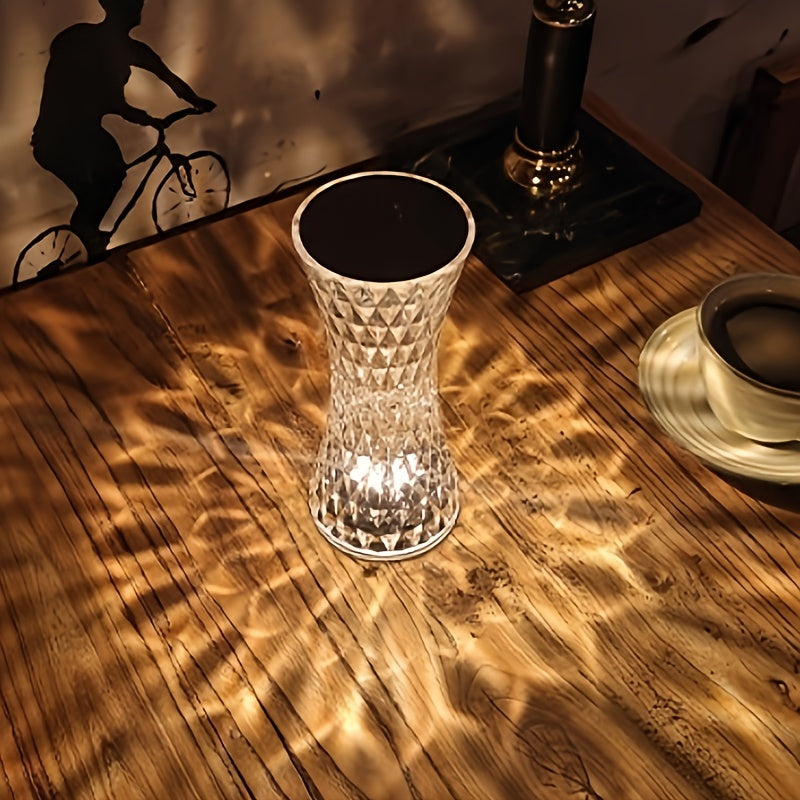 Touch-Activated Gorgeous Crystal-Accented Bedside Lamp - Add a Touch of Luxury to Your Bedroom!