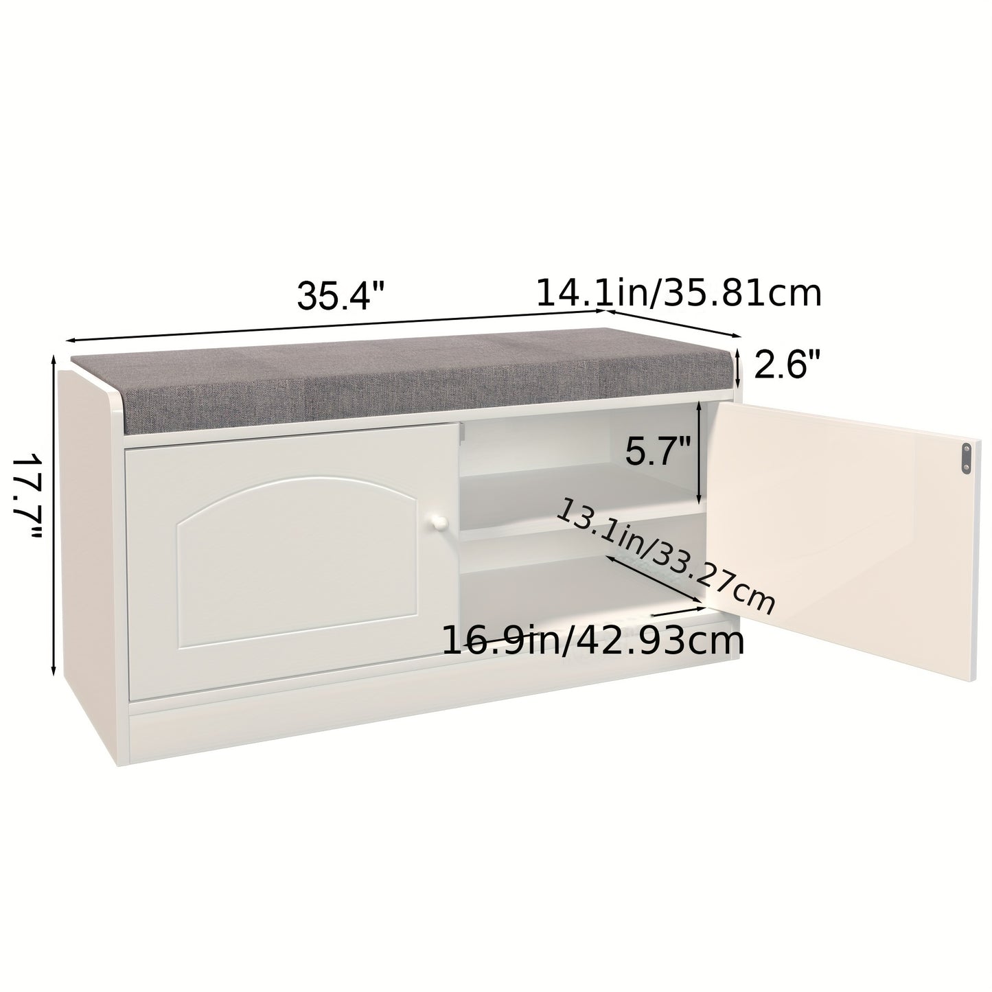 Simple Retro Wooden Shoe Cabinet - 1PC Seat and Stool Integrated, Shoe Changing Stool for Foyer Entrance