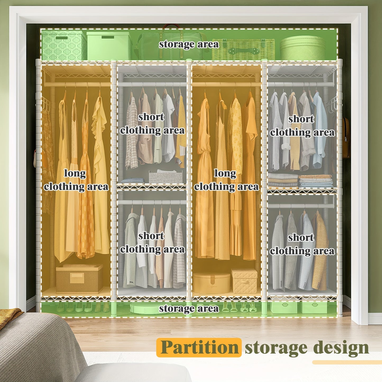 Easter Bonus, Clothes Rack, Clothing Rack Heavy Duty Clothing Racks For Hanging Clothes 910LBS, Metal Garment Rack Heavy Duty Clothes Rack Freestanding Wardrobe Closet Rack, 75\