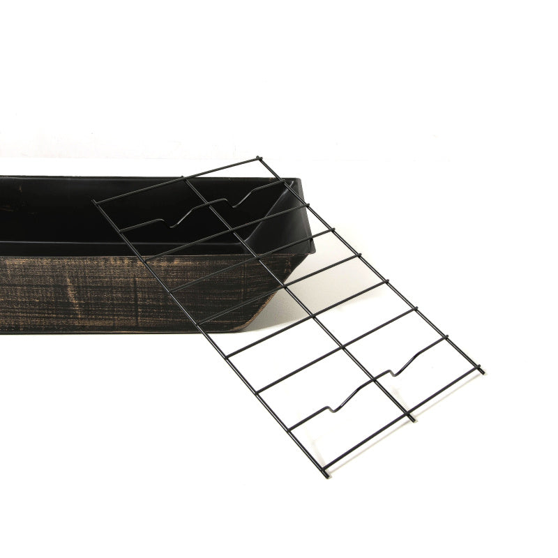 37 Inch Rectangular Metal Outdoor Wood Burning Fireplace Built-in Log Storage Poker Brushed Bronze Fire Pit for Patio Garden Backyard