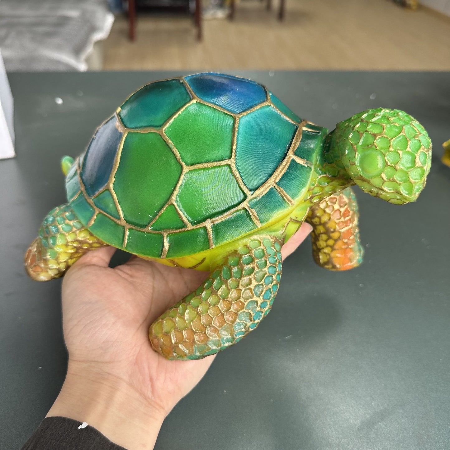 1pc Classic Turtle LED Light, USB Powered Resin Cartoon Animal Figurine, Versatile Room Decor, Festive Ambiance for Christmas, Halloween, Easter, Hanukkah, Thanksgiving - Cute Desk Lamp