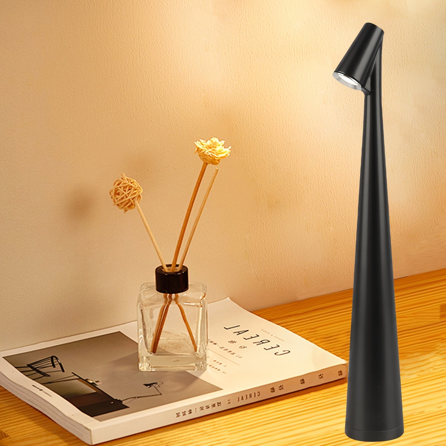 Handsome Table Lamp - Minimalist Creative Touch Night Light Art Luxury Bedroom Bedside Charging
