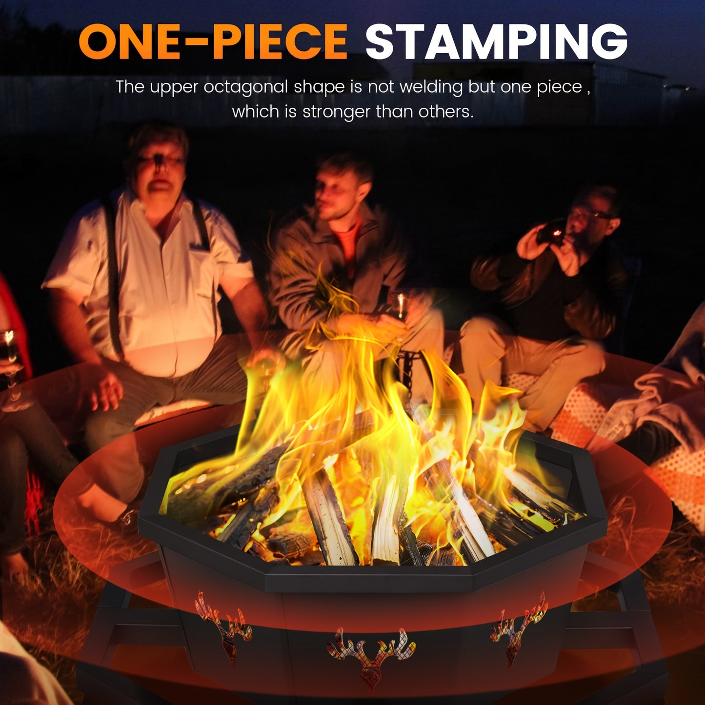 Wood-Burning Fire Pit Table 35\