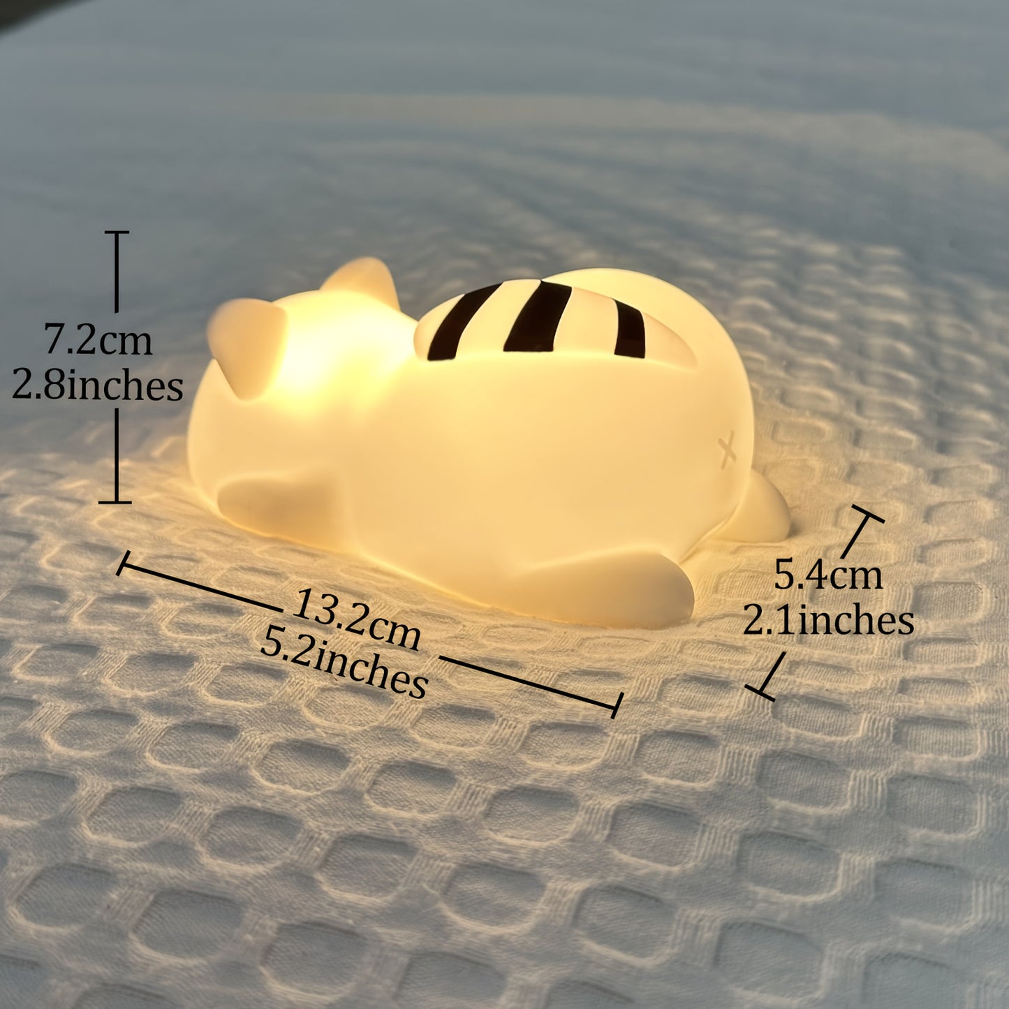 Cute Raccoon LED Night Light | Rechargeable, Dimmable, Touch-Controlled | Durable Plastic | Table Lamp | Bedroom Decor, Home | Adorable Animal Design | Cozy Ambient Lighting