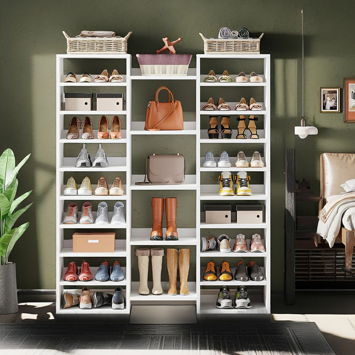 23 Storage CompartmentsOpen Freestanding Shoe Cabinet For Shoe Racks, Storage And Display Racks For Bedroom, Hallway, Living Room