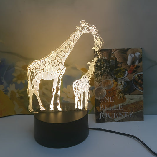1pc Giraffe-shaped Warm Light Cozy Night Lamp