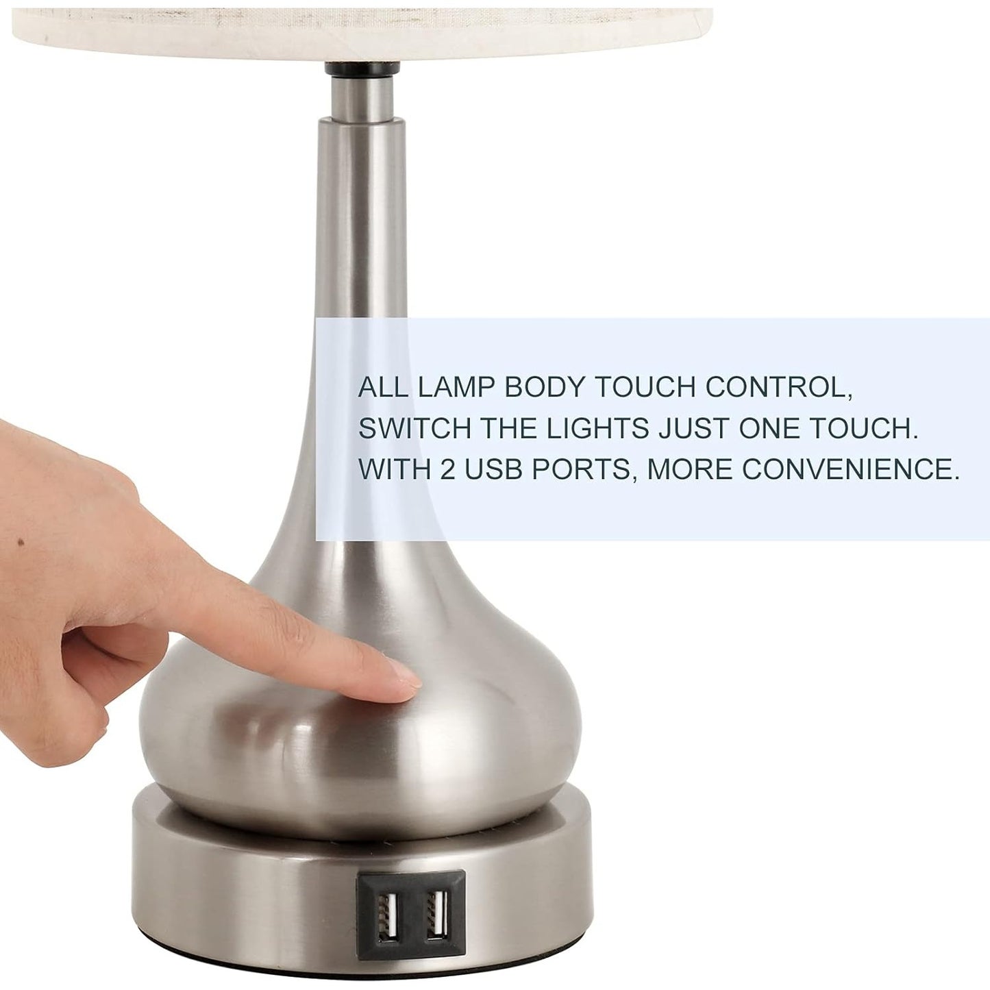 Touch Table Lamps Set of 2, 18\