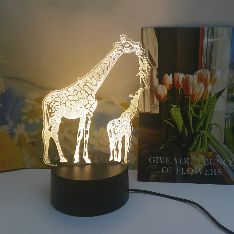 1pc Giraffe-shaped Warm Light Cozy Night Lamp