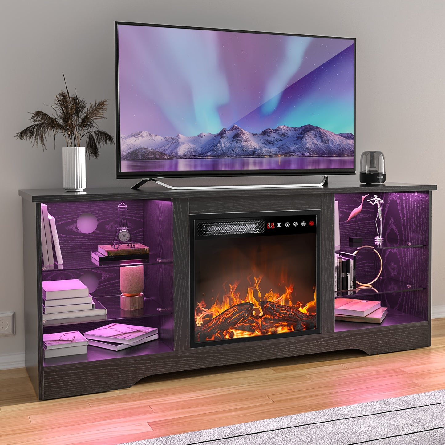 65-Inch Farmhouse TV Stand with 18\