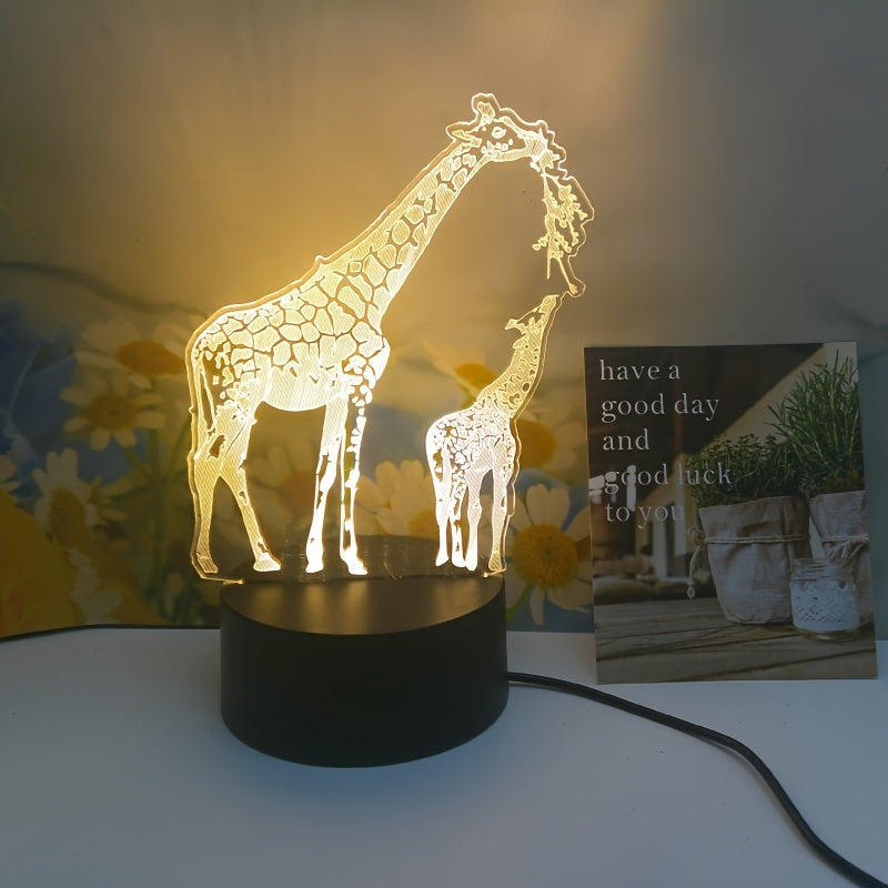 1pc Giraffe-shaped Warm Light Cozy Night Lamp